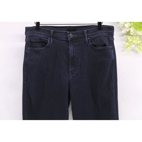 Mother Women's The Stunner Zip Two Step Fray Holding Hands Indigo Blue Sz 31 - Picture 3 of 11